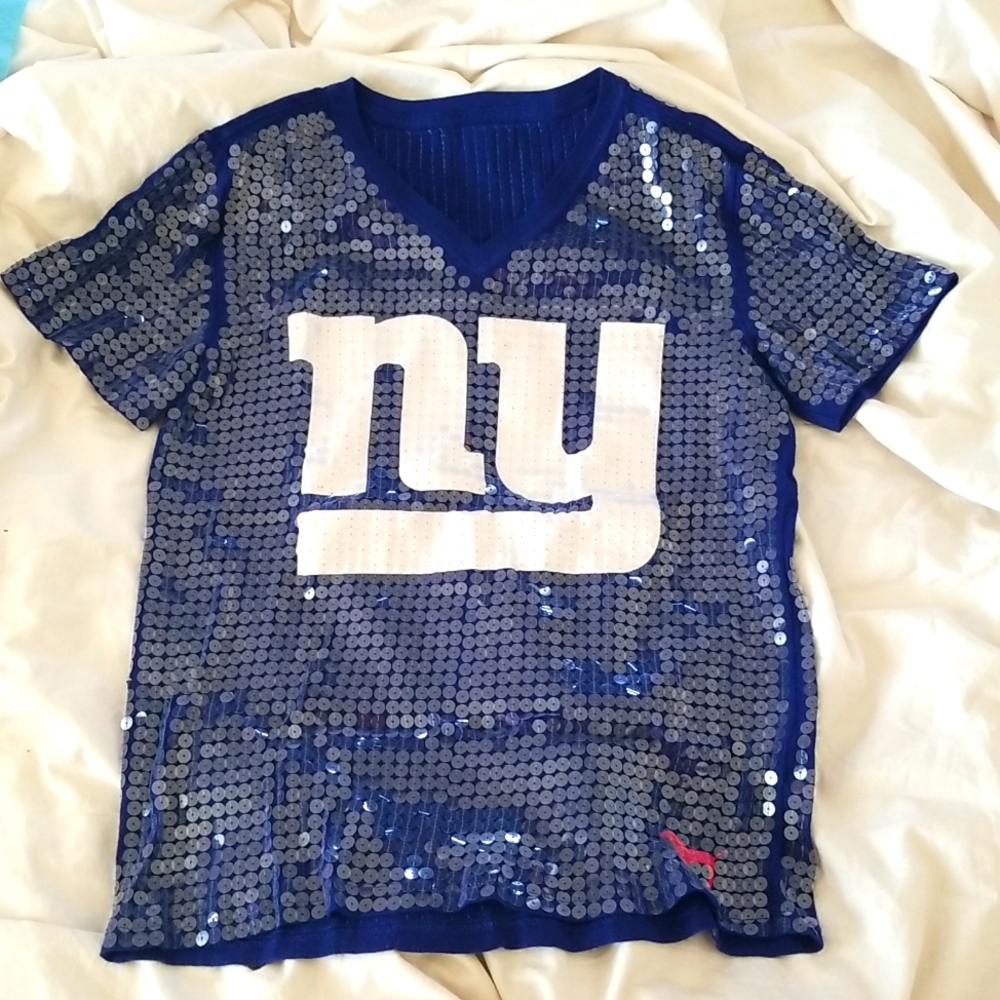 Clear allover sequin NY Giants Tshirt